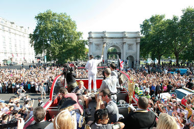 A Routemaster and the Olympic Torch